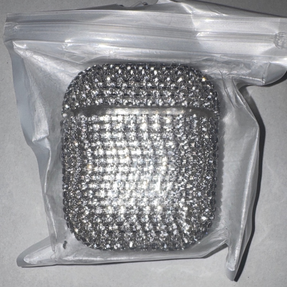 Silver Rhinestone AirPods Case Cover